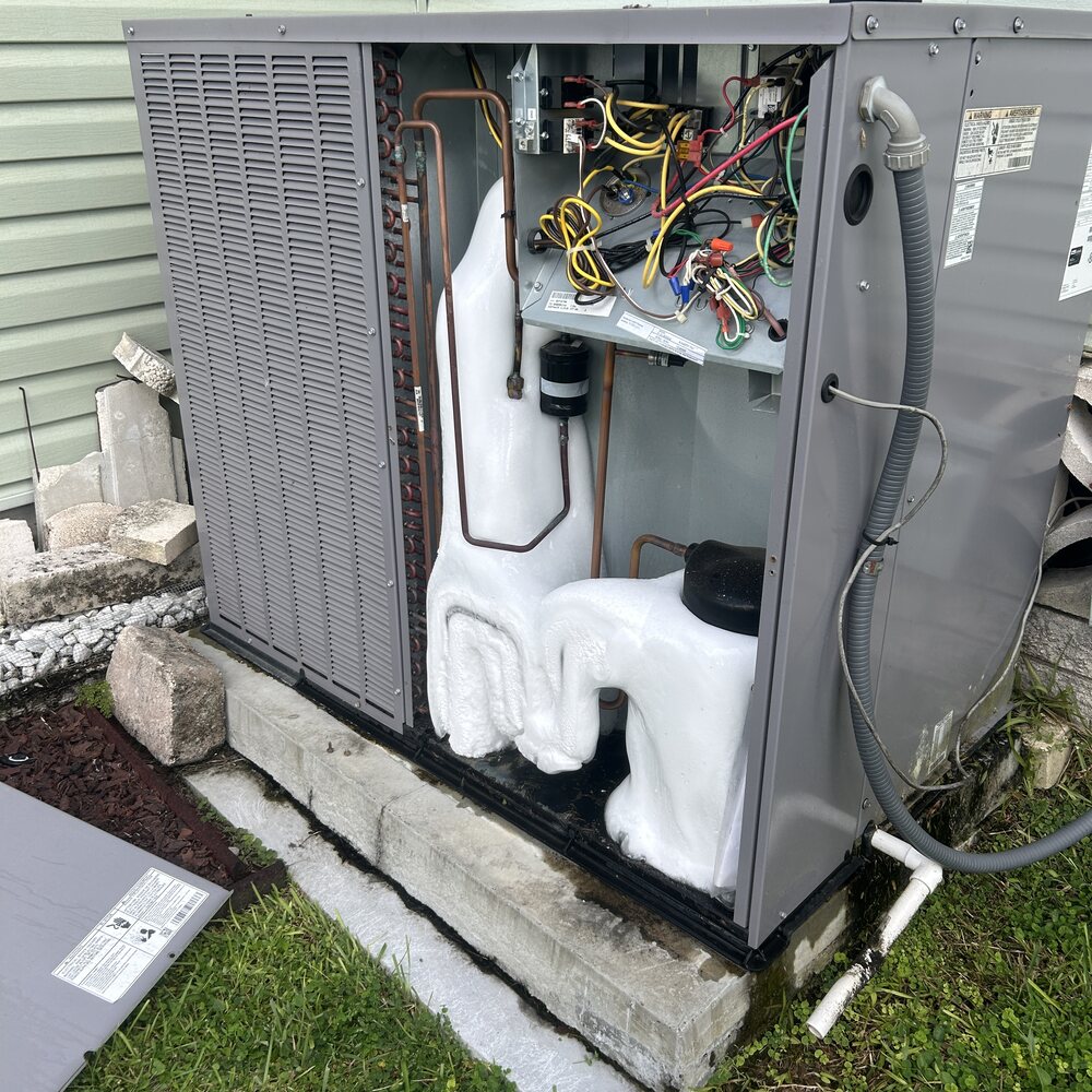 AC system frozen up and failing before replacement